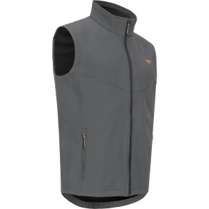 Vestă vânătoare softshell bărbați Blaser Softshell Vest 23 Anthracite cu interior din fleece și guler înalt.