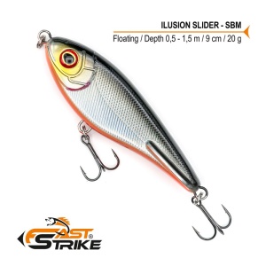Vobler Fast Strike Ilusion Slider Floating 9cm 20g SBM