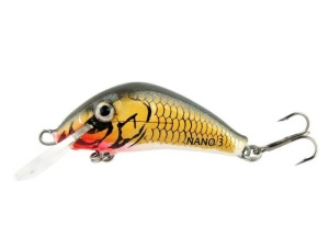 Vobler Hunter Nano 3.5cm 2.5g sinking Gold Orange Red