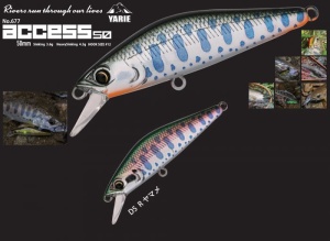 Vobler Yarie 677 Access Minnow S 50mm 3.6g D5 R Yamame - Img 2