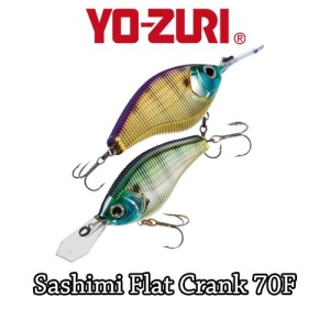 Vobler Yo-Zuri Sashimi Flat Crank 7cm 14g Floating CMBN - Img 2