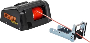 Anchoră electrică premium de proovă Stronger Steelhands 35 (SH-35), echipată cu motor de 120W la 12V, carcasă din plastic ABS rezistent la UV, ruliu din oțel galvanizat de 3 mm, tambur cu frânghie de 40m și funcție mecanică de coborâre în cădere liberă (f