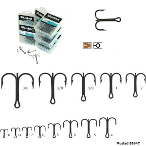 Ancora Tripla Rotunda Mustad Bronz Nr.2/0 25buc/plic
