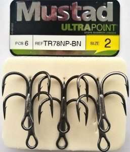 Ancore Mustad KVD Elite Round Bend Treble TR78BLN - Img 3