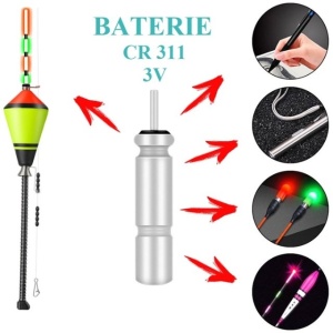 Baterie Lithium iBite CR311 pentru plute de noapte și avertizori optici feeder. Ușoară, fiabilă, autonomie până la 24h, activare prin rotire