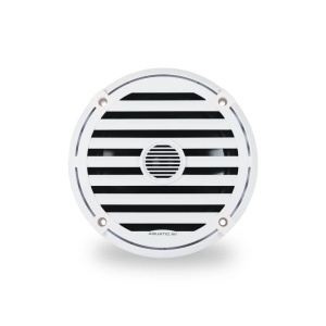 Pereche de boxe coaxiale marine Aquatic AV Elite EL423 de 6.5 inch – Difuzoare premium albe cu putere maximă de 240W la 4 Ohmi, sistem de iluminare LED RGB integrat pe con și etanșeitate certificată IP65.