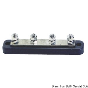 Bus-Bar electric 150A 4 x 6mm / 152mm x 32mm