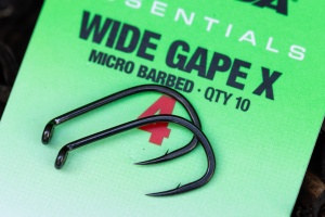 Carlige Korda Essentials Wide Gape X Barbed 10 buc din sarma forjata X-Strong cu varf beaked point si spin.