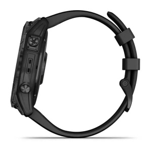 Ceas Garmin Fenix 7X Sapphire Solar Titan DLC Black Cu Curea Neagră - Img 4