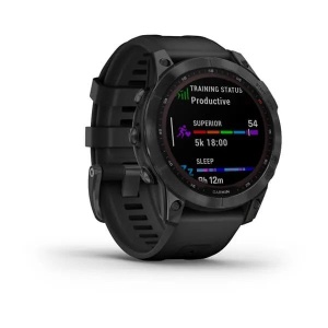 Ceas Garmin Fenix 7X Solar Slate Grey Cu Curea Neagră - Img 3