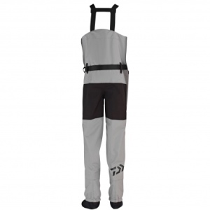 Daiwa D-Vec Breathable Zipped Waders detaliu fermoar YKK si material respirabil 4 straturi.