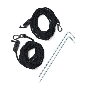 Umbrelă Pătrată Daiwa Square Umbrella 250cm – Detaliu structură flexibilă din fibră de sticlă, material 210D Nylon impermeabil și inele D pentru ancorare sigură pe mal.