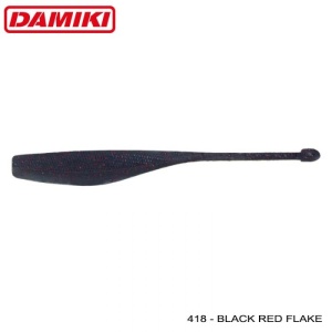 Damiki Dope Shad 10.2cm 8buc/plic Black Red Flake