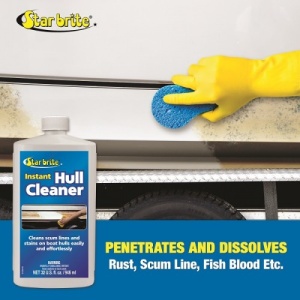 Star Brite Instant Hull Cleaner – Soluția rapidă care redă albul impecabil al chilei tale, eliminând instantaneu oxidarea și petele de pe linia de plutire fără efort fizic.