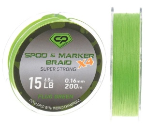 Fir Textil Carp Pro Diamond Spod & Marker Braid X4 Fluo Green 200m 0.16mm 15lbs