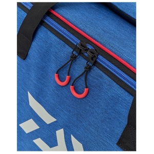 Geanta Daiwa N'Zon Accessory Bag vedere frontală cu buzunare externe și bază ranforsată.