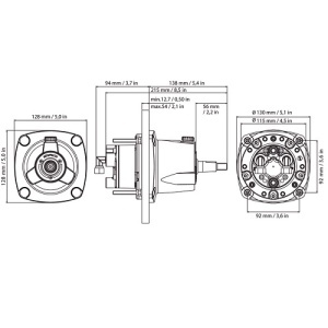 Kit complet de guvernare hidraulică Ultraflex Gotech-OBF pentru motoare outboard de până la 115 CP – Sistem premium fabricat în Italia, include pompă UP18, cilindru UC81-OBF, ulei hidraulic și furtunuri de 6m.