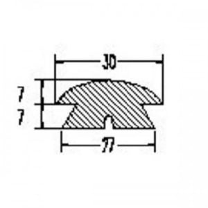 Insertie PVC Brau Acostare EVAL, Rola 15m, 30 x 14 mm (Negru, Alb)