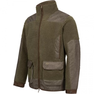 Jacheta de vanatoare Blaser Sherpa Fleece Dark Olive, calduroasa si rezistenta la vant, cu buzunare multiple si design silentios.
