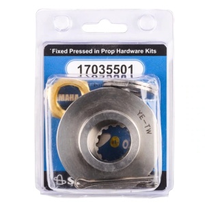 Kit complet prindere elice Yamaha 20-30CP – Vedere de ansamblu a componentelor necesare pentru fixarea pe axul cu 10 caneluri, compatibil cu modelele 2T și 4T fabricate între 1979 și 2026.