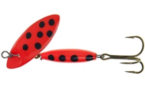 Lingurita rotativa Panther Martin Willow Strike Spotted #4 Fluorescent Orange