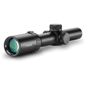 Lunetă Hawke Vantage WA FD 1-8x24 – reticul Fiber Dot iluminat, tub 30mm, optică H2 cu 11 straturi și unghi larg de vedere.