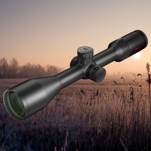 Luneta Minox RS-4 3–12x56 4/IR cu reticul iluminat, paralaxă reglabilă și obiectiv mare pentru performanță la amurg.