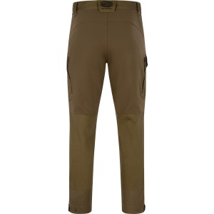 Pantaloni tehnici de vânătoare Mauser Stalker Pants Tobacco cu panou dorsal elastic și întărituri antiuzură