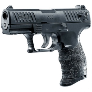 Pistol airsoft cu arc Umarex Walther P22Q Black 6mm 20 BB armare manuală glisieră metalică