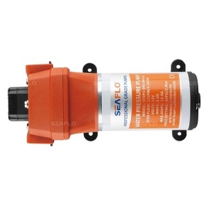 Pompă Apă Electrică Seaflo 12V 4.5GPM – Model High-Flow de 17L/min, echipat cu porturi de 3/4" și presostat automat pentru sisteme complexe de apă la bord.