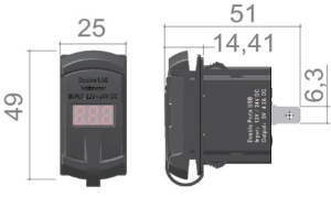 Priză marină modulară Osculati USB A+C – Modul de încărcare 4.8A, compatibil cu sistemele Carling și Rocket, pentru montaj pe ambarcațiuni de 12/24V