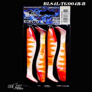 Relax Kopyto 4L Tiger 10cm, Naluci Soft Spinning, 4buc/blister Culoare TG004R