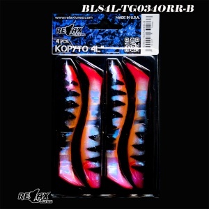 Relax Kopyto 4L Tiger 10cm, Naluci Soft Spinning, 4buc/blister Culoare TG034ORR
