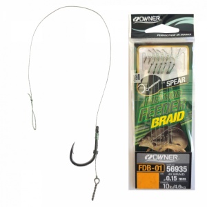 Rig Feeder Owner 56935 FDB-01 Spear Braided 10cm Carlig Nr 14 Fir 0.12mm - Img 2