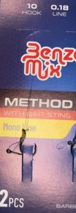 Rig-uri Benzar Method Feeder Rig Mono Bait Sting 2buc/plic - Img 3