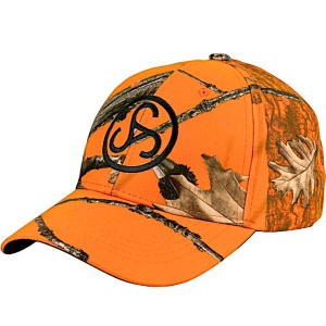 Șapcă Camo Blaze Orange Leaf, Înaltă Vizibilitate, Camuflaj Vânătoare