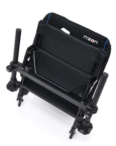 Scaun Feeder Daiwa N'Zon – Detaliu picioare de 36mm cu filet universal și spătar înalt ajustabil pentru confort premium.
