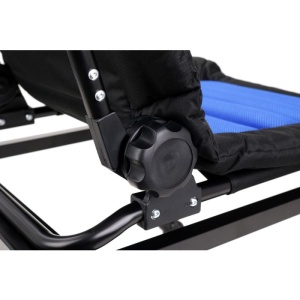 Scaun Formax Elegance Feeder Pro NG – Detaliu sistem de picioare Ø36mm, spătar cu pernă și finisaje premium pentru pescuit de performanță.