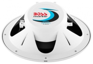 Set 2 Boxe Boss Marine MR6W (180W) – Difuzoare albe de 6.5 inch cu protecție anti-coroziune și tweeter Mylar Dome pentru o fidelitate audio superioară pe ambarcațiuni.