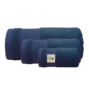 Set 3 Prosoape Baie/Plajă Sea&Salt Albastru Navy Marine Business, Bumbac Bucle 500g