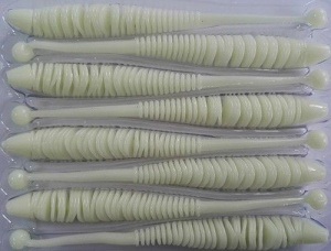 Shad Rapture Evoke Worm 10cm Glowing 8buc plic