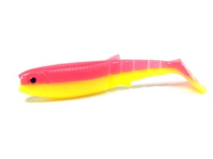 Shad Savage Gear Cannibal Shad 8cm 4 buc/plic Yellow Red Fluo
