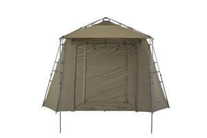 Shelter Mivardi Base Camp XL 300x300x190 cm – Spațiu imens, structură stabilă din aluminiu și ventilație superioară pentru confort maxim la pescuit.