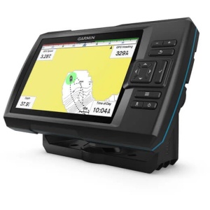 Garmin Striker Vivid 5CV fishfinder compact de 5 inch cu traductor GT20 și sonar CHIRP ClearVü pentru pescuit precis.