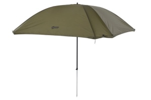 Umbrelă cu paravan Mivardi Session XL 220cm, ideală pentru protecție împotriva ploii, vântului și soarelui în sesiunile de pescuit.