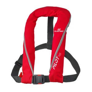 Vestă de Salvare Auto Gonflabilă Plastimo Pilot 165 Fără Ham, UML 165N, Roșie, Cod 66796