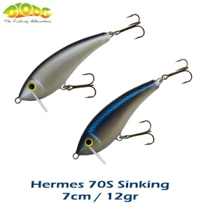 Vobler Gloog Hermes 70S 7cm 12g Sinking G (Gold) - Img 2