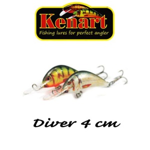 Vobler Kenart Diver 4cm 3g Floating Black Tiger - Img 2