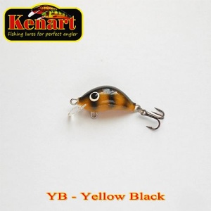 Vobler Kenart Hunter 2cm 1.5g floating Yellow Black