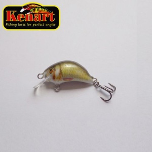 Vobler Kenart Hunter 3cm 3g sinking Natural Roach Green